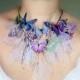 Fluttery Purple Butterfly Necklace |  Ozel Tasarim Kelebekli Kolye