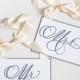 Free Mr And Mrs Signs