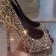 Silver and Black Sparkly Wedding Shoes ♥ Glitter Bridal Shoes 