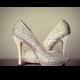 Silver Sparkly Wedding Shoes ♥ Glitter Bridal Shoes 