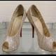 Christian Louboutin Wedding Shoes with Red Bottom ♥ Chic and Fashionable Wedding High Heel Shoes | Yuksek Topuk Abiye Ayakkabi