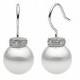 Georgini White Pearl Earring ♥ Designer Bridal Jewelry