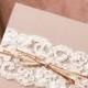 DIY Lace Wedding Invitation ♥ Cheap  Wedding Invitation | Ucuz El Yapimi Dugun Davetiyesi