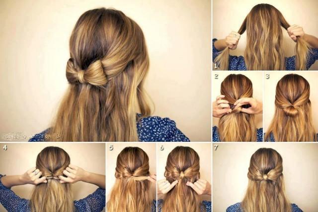 wedding-hairstyle-tutorial-for-long-hair-simple-wedding-bow-hairstyle ...
