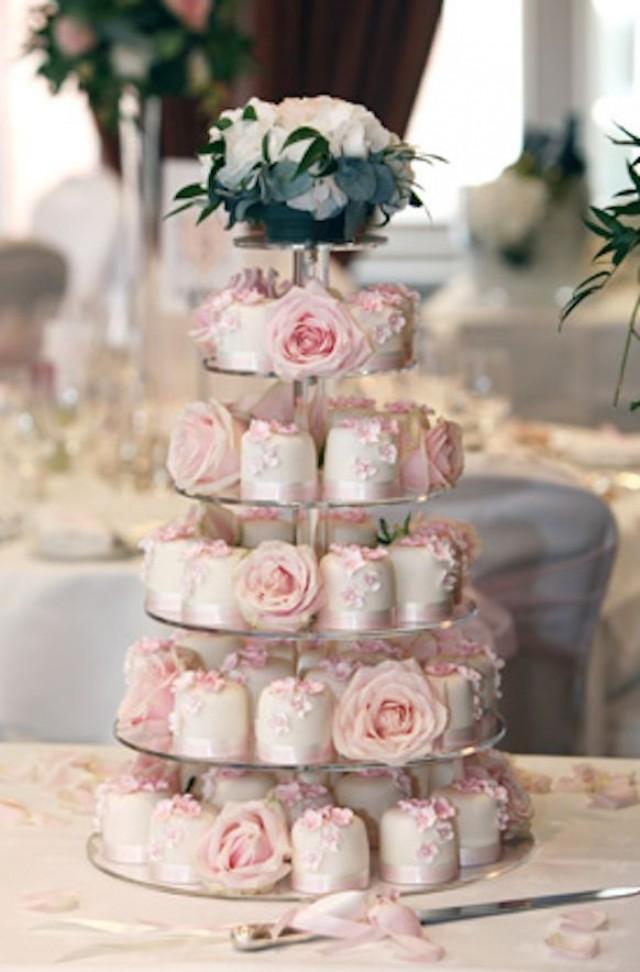 wedding photo - Multi tier light pink wedding cake