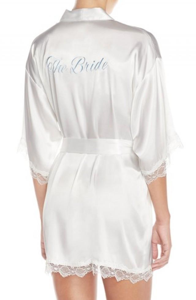 In Bloom by Jonquil 'The Bride' Short Satin Robe