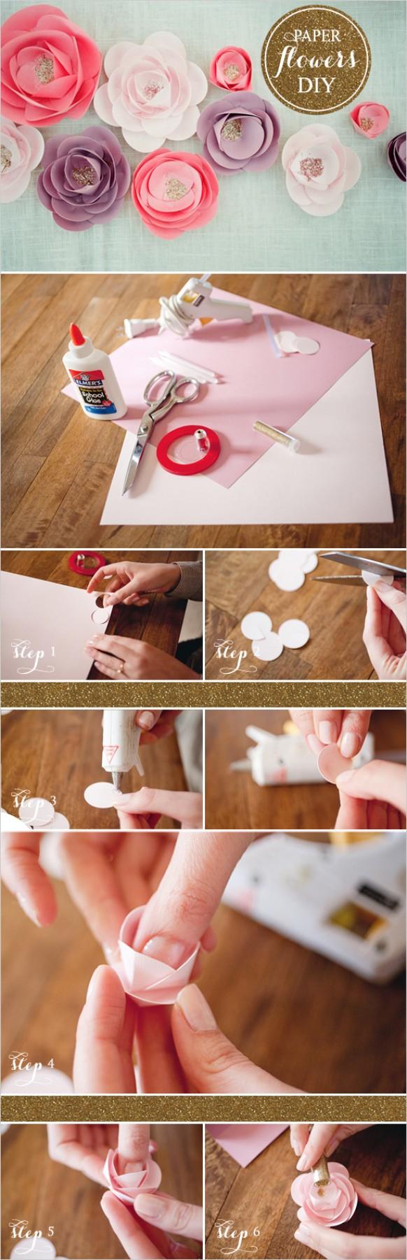 wedding photo - Comment faire des fleurs de papier