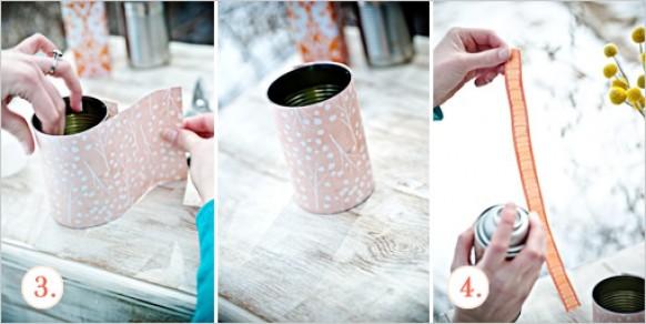 wedding photo - Diy Floral Canisters