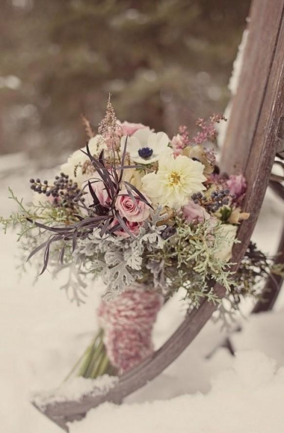 wedding photo - Style de mariée mariage d'hiver