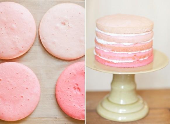 wedding photo - Вкусный торт Свадебный Hommade ♥ розовый Ombre Свадебный торт