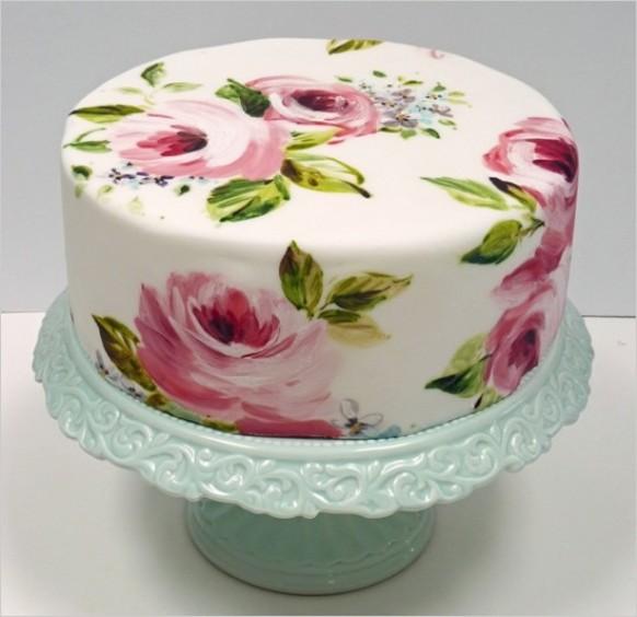 wedding photo - Ручная роспись Свадебные торты ♥ Свадебный торт Design