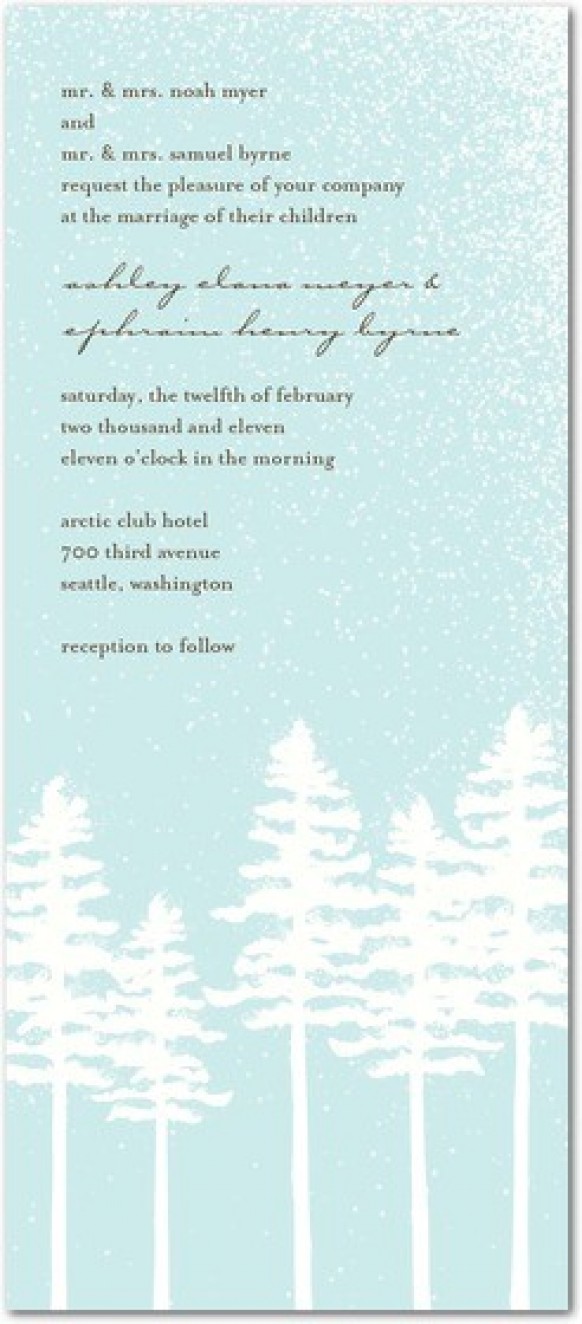 Winter Wedding Invites
