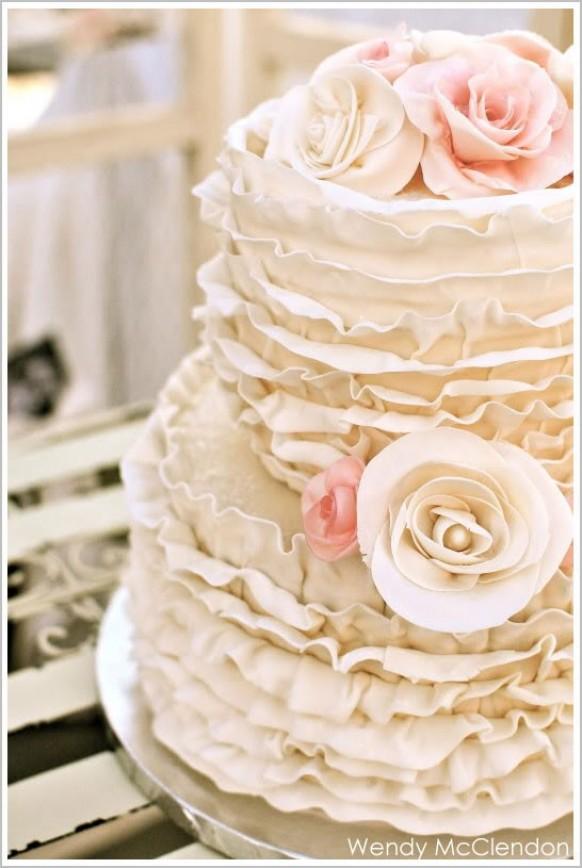 wedding photo - Ruffle Wedding Cakes ♥ Wedding Cake Design 