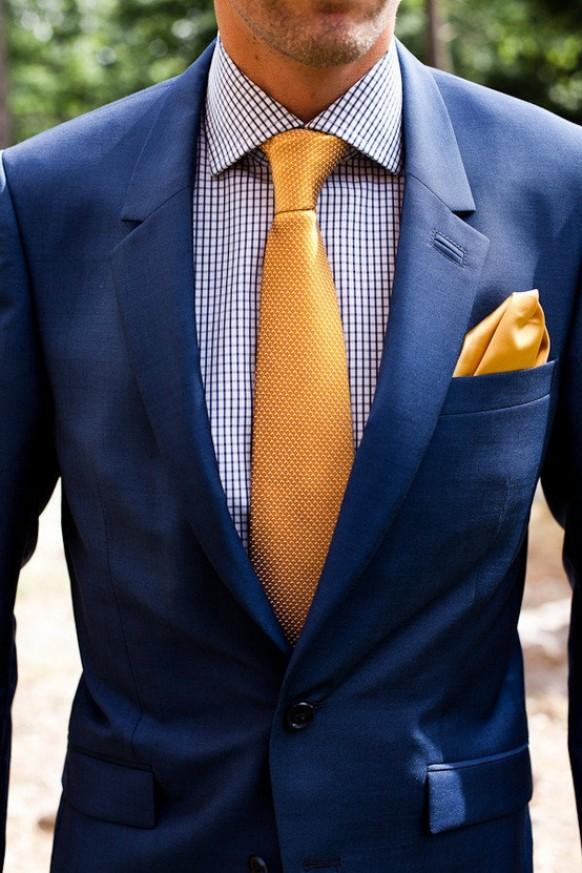 Navy Groom Suit