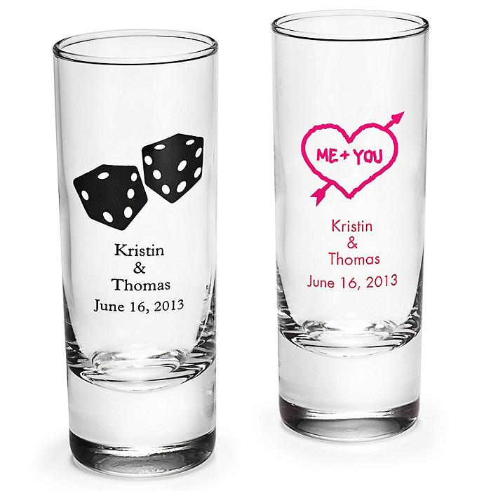 Wedding - Personalized Tall Shot Glass