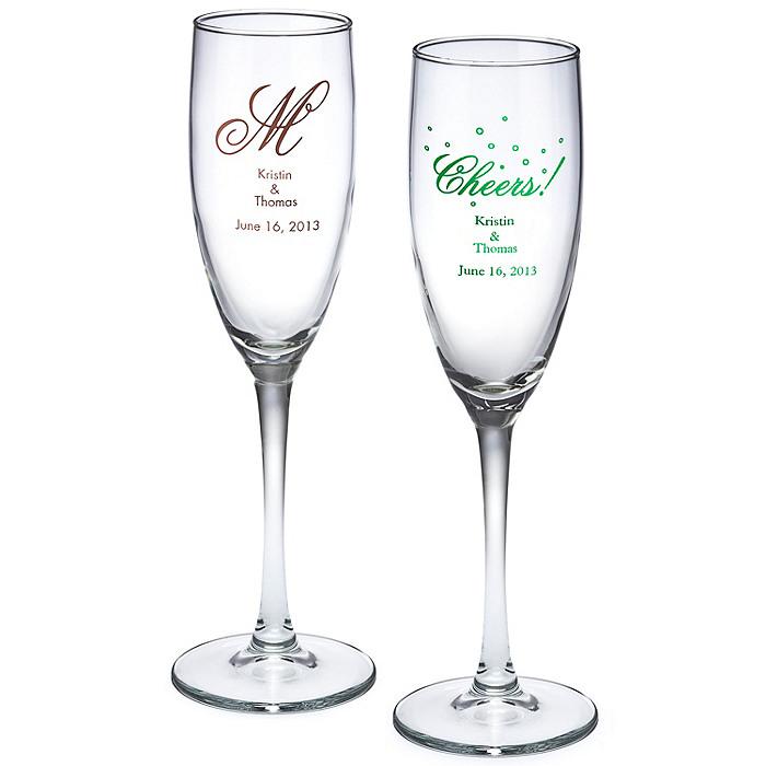 Hochzeit - Personalisierte Champagne Flute