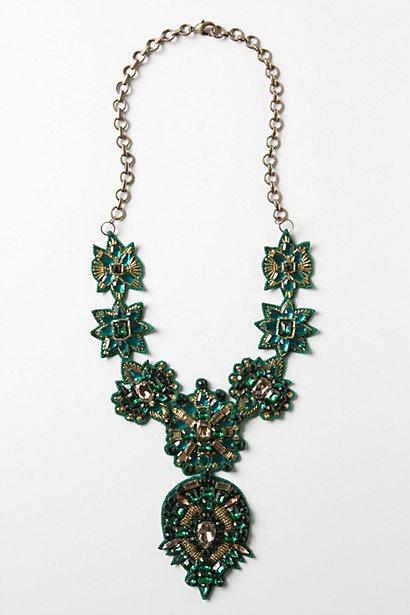 Wedding - Handmade Green Ullapool Necklace by Deepa Gurnani 
