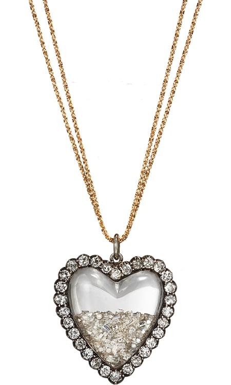 Wedding - Luxury Diamond Wedding Necklace ♥ Stunning Diamond Heart Necklace