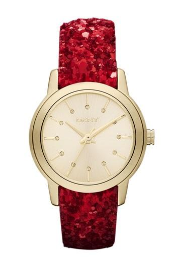 Wedding - DKNY Red Sparkle Strap Watch  ♥ Christmas Gift Ideas