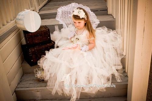 Wedding - Tutu Flower Girl Dresses ♥ Birthday Party or Baby Shower Tutu Girl Dresses