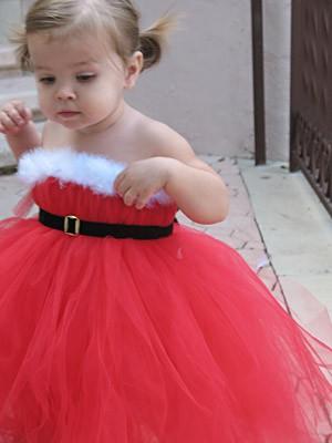 Wedding - Christmas Santa Wedding Red Tutu Flower Girl & Baby Dress