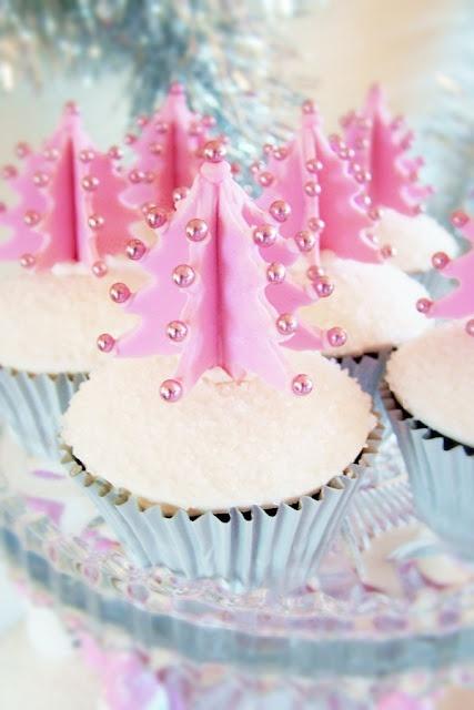 Mariage - Rose sucre Cupcakes de Noël de mariage d'arbre ♥ Cupcakes Idées de vacances