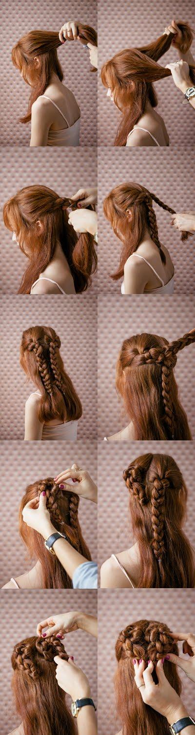 Mariage - Tutoriel simple et belle Saint Valentin Coiffure Coiffures de mariage de coeur ♥ Braid pour cheveux longs