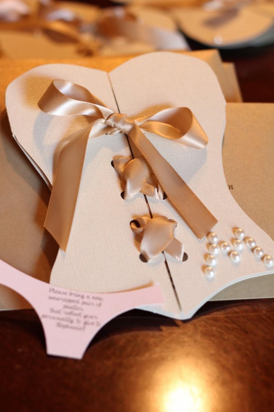 Hochzeit - DIY Lingerie Bachelorette Party-Einladungen ♥ einzigartige und kreative Brautduschen