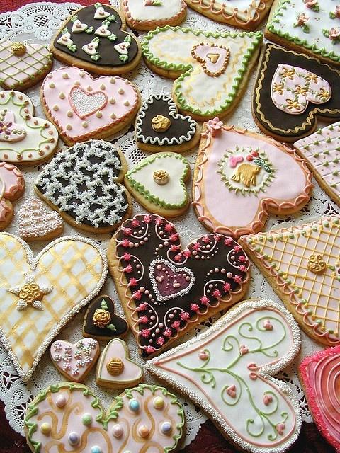 Wedding - Valetine's Day Heart Sugar Cookies 