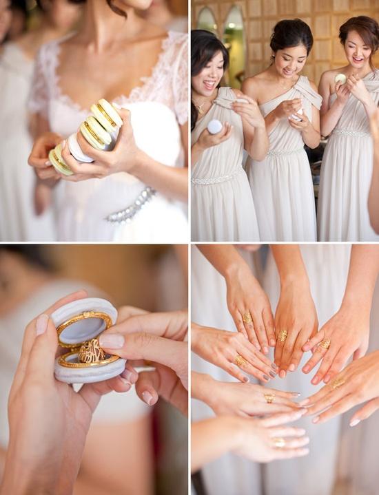 Wedding - French Macaron Limoge Trinket Box and Monogrammed Rings for Bridesmaids Gift ♥ Unique and Creative Personalized Bridesmaid Gifts Ideas 