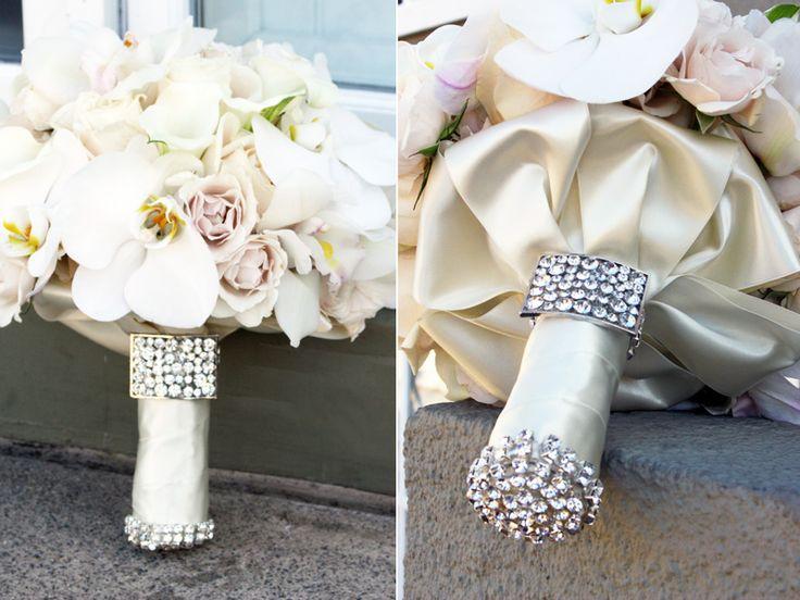 Wedding - Wedding bouquet decorated with shimmering rhinestones