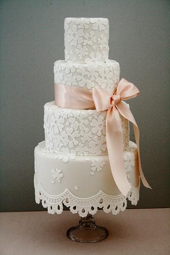 Wedding - Lace Fringe Wedding Cake