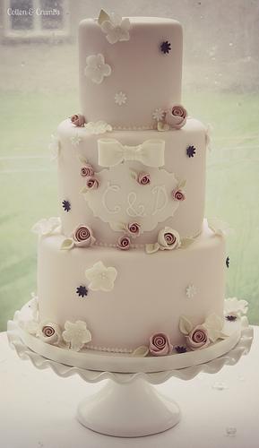 Mariage - Initiales gâteau