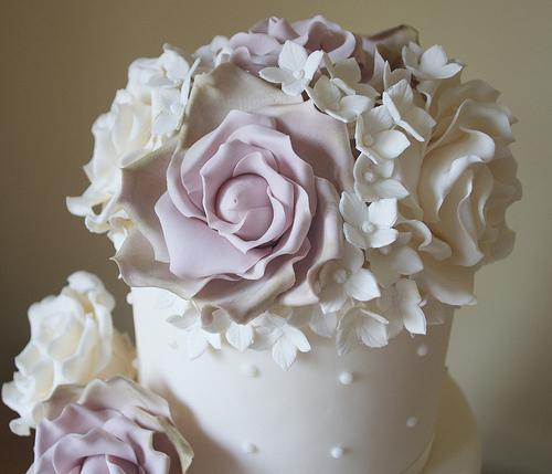 Wedding - Vintage Roses Wedding Cake