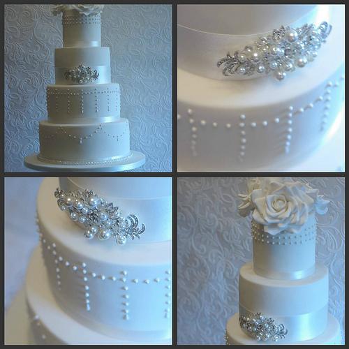 Hochzeit - Weinlese-Perlen Collage