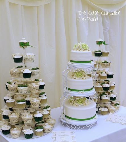 Mariage - Ivoire et Citrus vert Gâteau de mariage