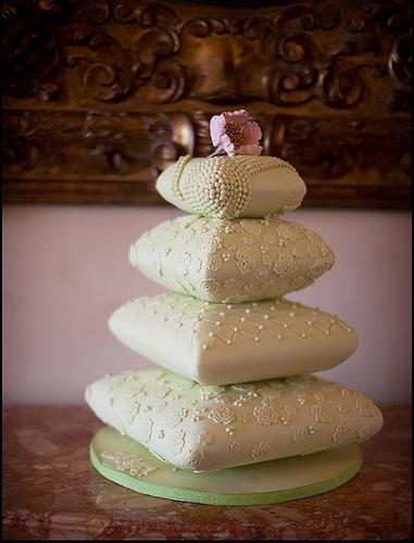 Mariage - Vert menthe Coussin gâteau