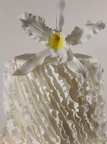 Hochzeit - Close Up Of Zucker Rüschen und Cattleya-Orchidee