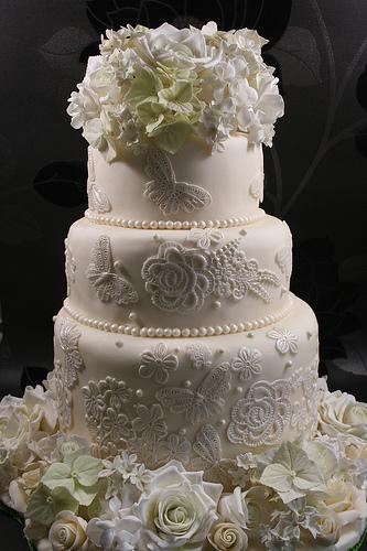 Mariage - Gâteau de dentelle