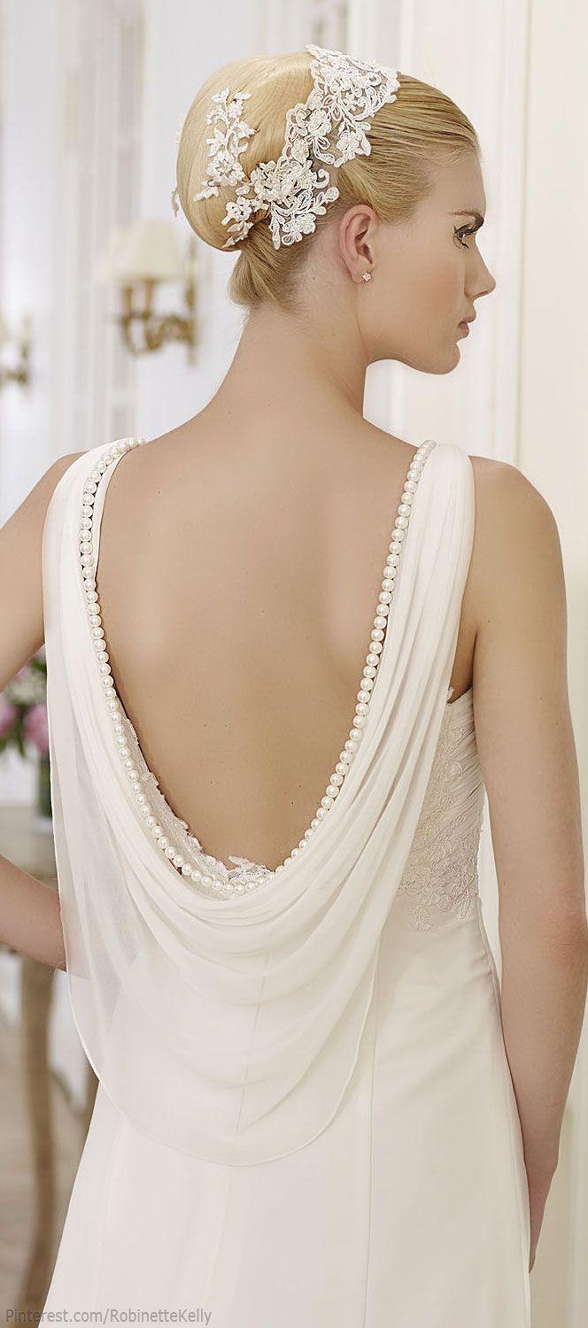 Wedding - Classy ivory wedding dress with white veil