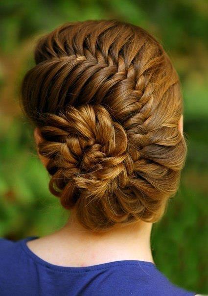 زفاف - French Fishtail Braided Updo 