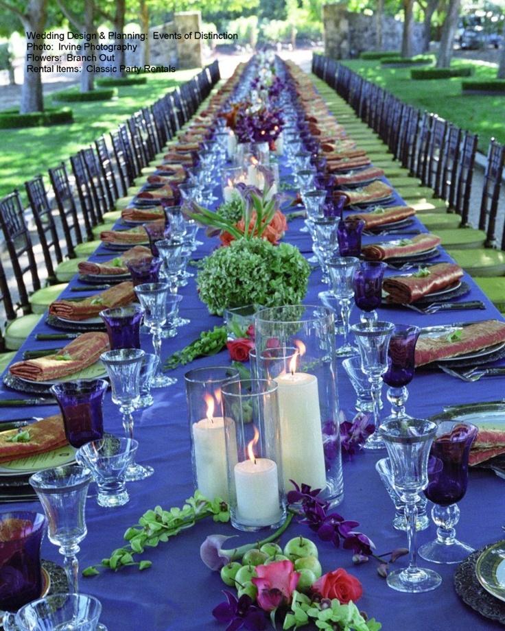 Hochzeit - Blue Tablescape 