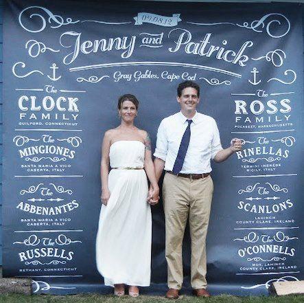 Mariage - Family Tree Banner/ Photo Backdrop Classic Design