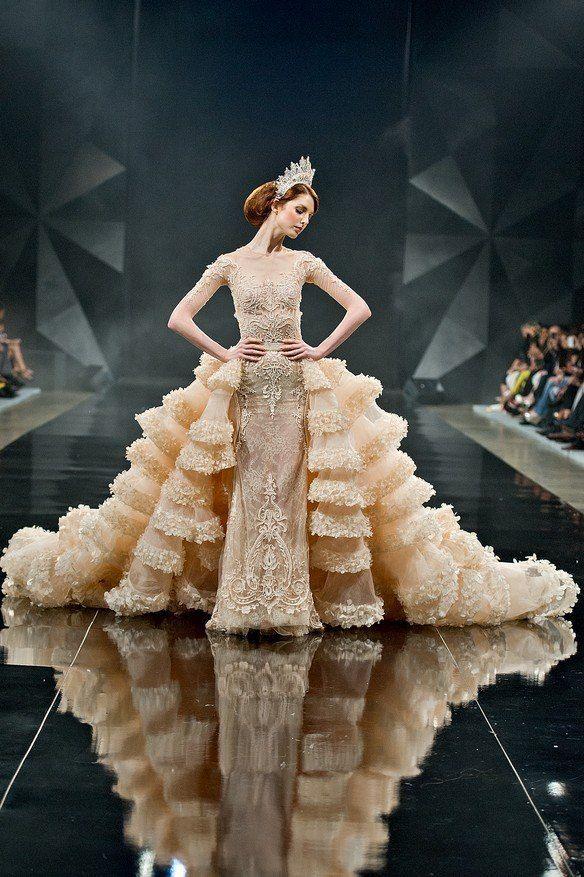 Wedding - Ivory wedding gown by Michael Cinco