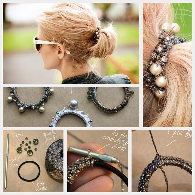 Hochzeit - DIY Tutorial: Haar-Clips / DIY Perlen Haargummibänder