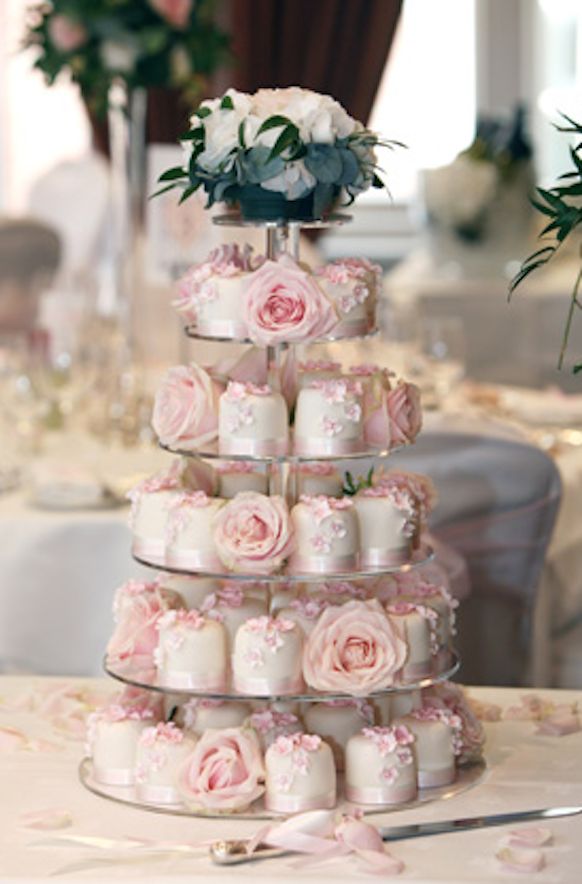 Wedding - Multi tier light pink wedding cake