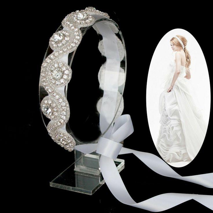 Mariage - Mariage nuptiale vintage cristal strass bandeau de cheveux casque