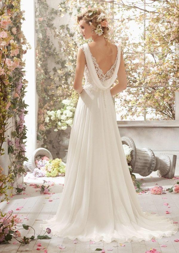 Wedding - New White Ivory Wedding Dress with a deep back