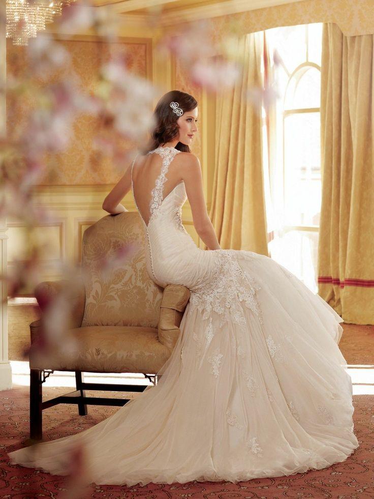 زفاف - حورية البحر الحجم مثير الرباط النسيج الحريري فستان الزفاف ثوب مخصص 4 6 8 10 12 14 16