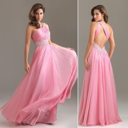 Wedding - Beaded One-shoulder Evening/Formal/Ball Gown/Party/Prom Dress/SZ 6-8-10-12-14